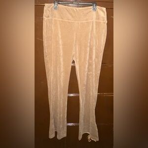 BSP Tan Velvet Feel Flare Pants | Size 2X